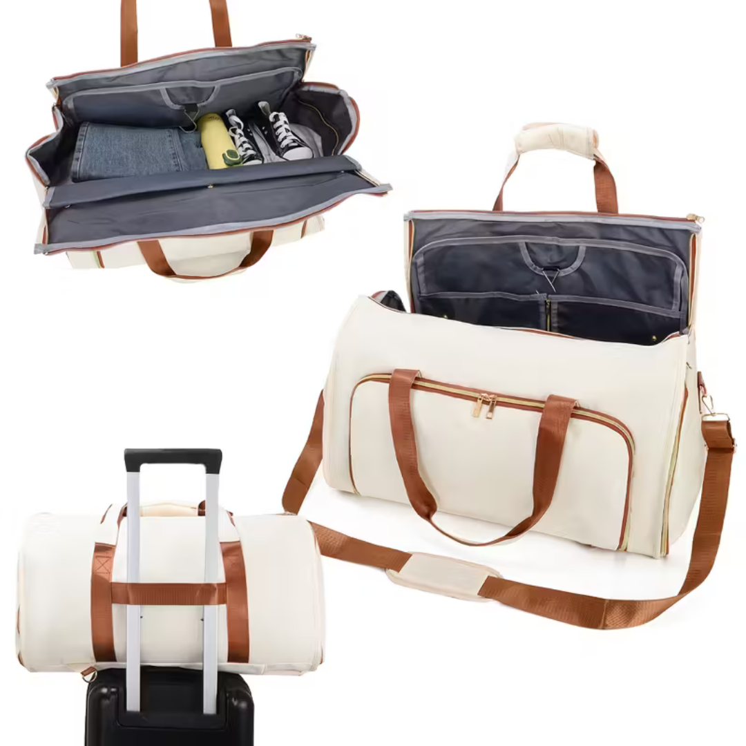 3-in-1 Travel Duffel Bag | Waterproof Garment & Shoe Organizer – 50L